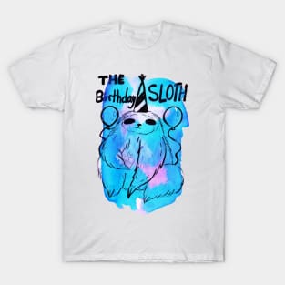 The Birthday Sloth Watercolor T-Shirt